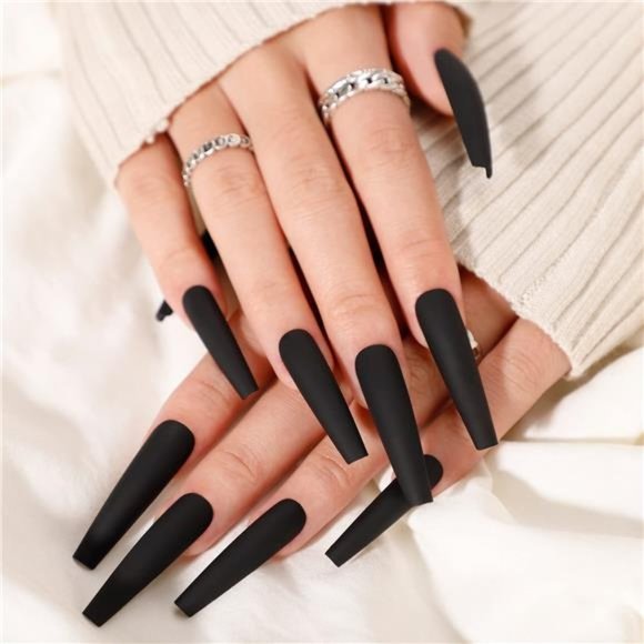Long Press On Nails, BettyCora Glue On Nails Extra Long XXXL Coffin Press on